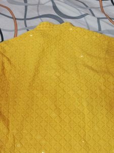 Embroidery Yellow Kurta 10 Number