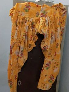 Yellow Floral Print Salwar Kameez Set