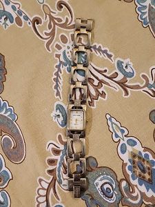 Silver Rectangular Pierre Cardin Watch