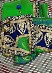 Green Embroidered Lehenga Skirt