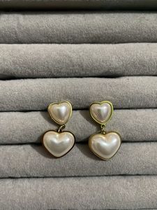 Pearl Heart Earrings