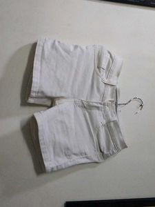 White Denim Shorts