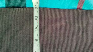 Brown Square Neck Knit Top