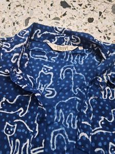 Blue Printed Top