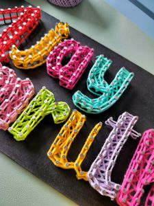 String Art Name Board
