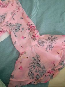 Floral Top with Bell Sleeves