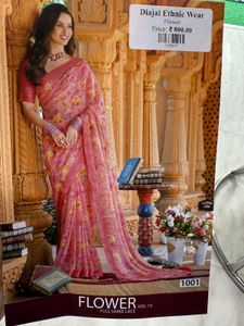 Elegant Floral Print Saree