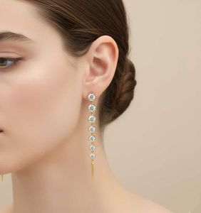 Dangling Crystal Earrings Anti tennis