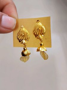 Golden Jhumka Earrings