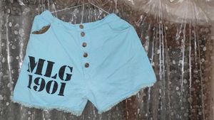 Sky Blue 5 Button Shorts For Girls Just Like New