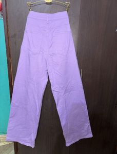 H&amp;M Purple Wide Leg Jeans/Trousers