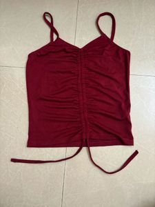 Drawstring Spaghetti Top