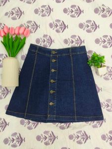 Denim A-Line Skirt