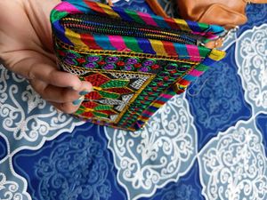 Colorful Embroidered Handbag