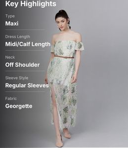 Floral Off-Shoulder Maxi Dress