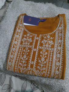 Elegant Mustard Kurta Set