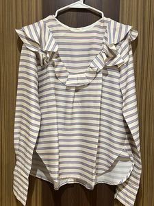 Striped Ruffle Top