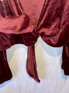 Velvet Tie-Front NWT Bolero