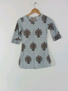Grey Printed Casual Tunic (Women)