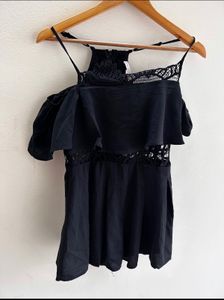 ruffles and lace /crochet romper