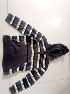 Striped Sweater With Hoodie From US