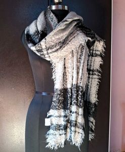 Korean Checked Winter Scarf