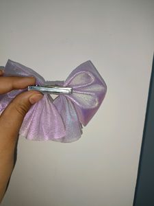 Combo Of Lavender Bow Clip &amp; Hand Bracelet!