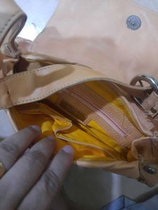 Tosca Blu Beige Leather Shoulder Bag