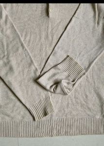 Beige Knit Sweateshirt
