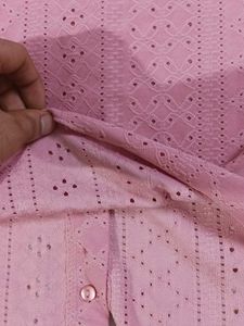 Pink Eyelet Shirt