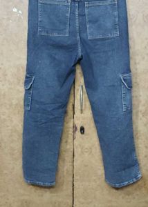 Blue Denim Cargo Jeans