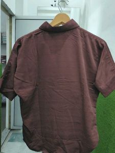 Brown embellished short sleeve TOP