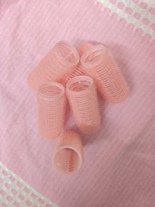 Vintage Pink Hair Rollers 6pc