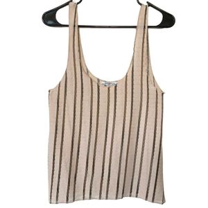Zara Beige Black Tank Sheere Top