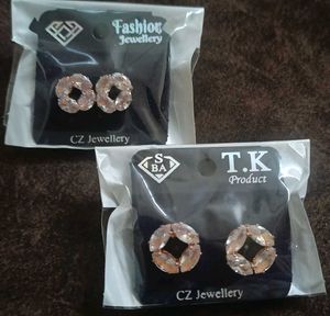 2 Pair Ad Earrings