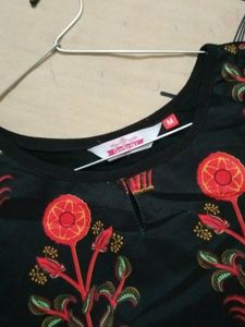Digital Print Kurti Black