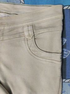 Beige Colour Jeans