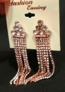 Perfect Rose Gold earrings for cocktail party.