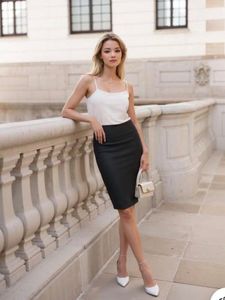 Elegant Black Pencil Skirt