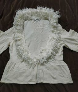 Furry Trim Cardigan/Shrug