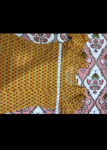 Handblock Print Kurta Set