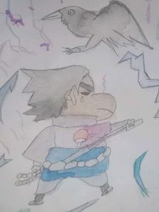 Shin-chan as Sasuke Art