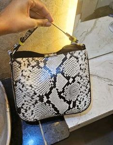 Zara Snake Print Bucket Bag