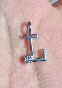 Real 925 Silver &#34;L&#34; Alphabet Pendant