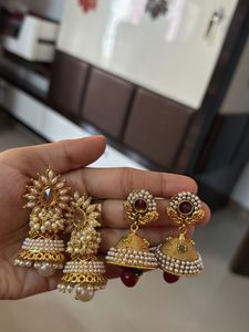 Heavy Golden Jumkas Pack Of 2