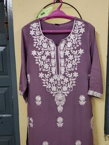 Beautiful Embroidery  Kurta With Pant 👍❤️