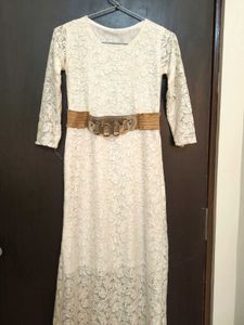 Elegant Lace White Dress