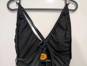 Black Bodysuit With Thigh Garters