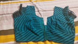 laheriya type sari with stitch blouse
