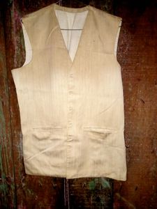 Nude Color With Brown Line  Nehru Coat